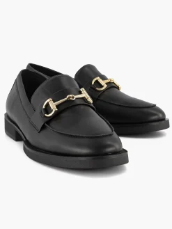 Graceland Zwarte Loafer Sierketting-Dames Instappers