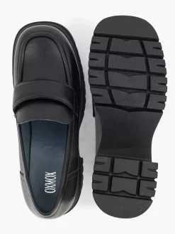 Oxmox Zwarte Platform Loafer-Dames Pumps