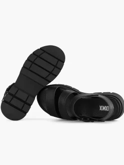 Oxmox Zwarte Platform Sandaal-Dames Sandalen
