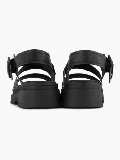 Oxmox Zwarte Platform Sandaal-Dames Sandalen
