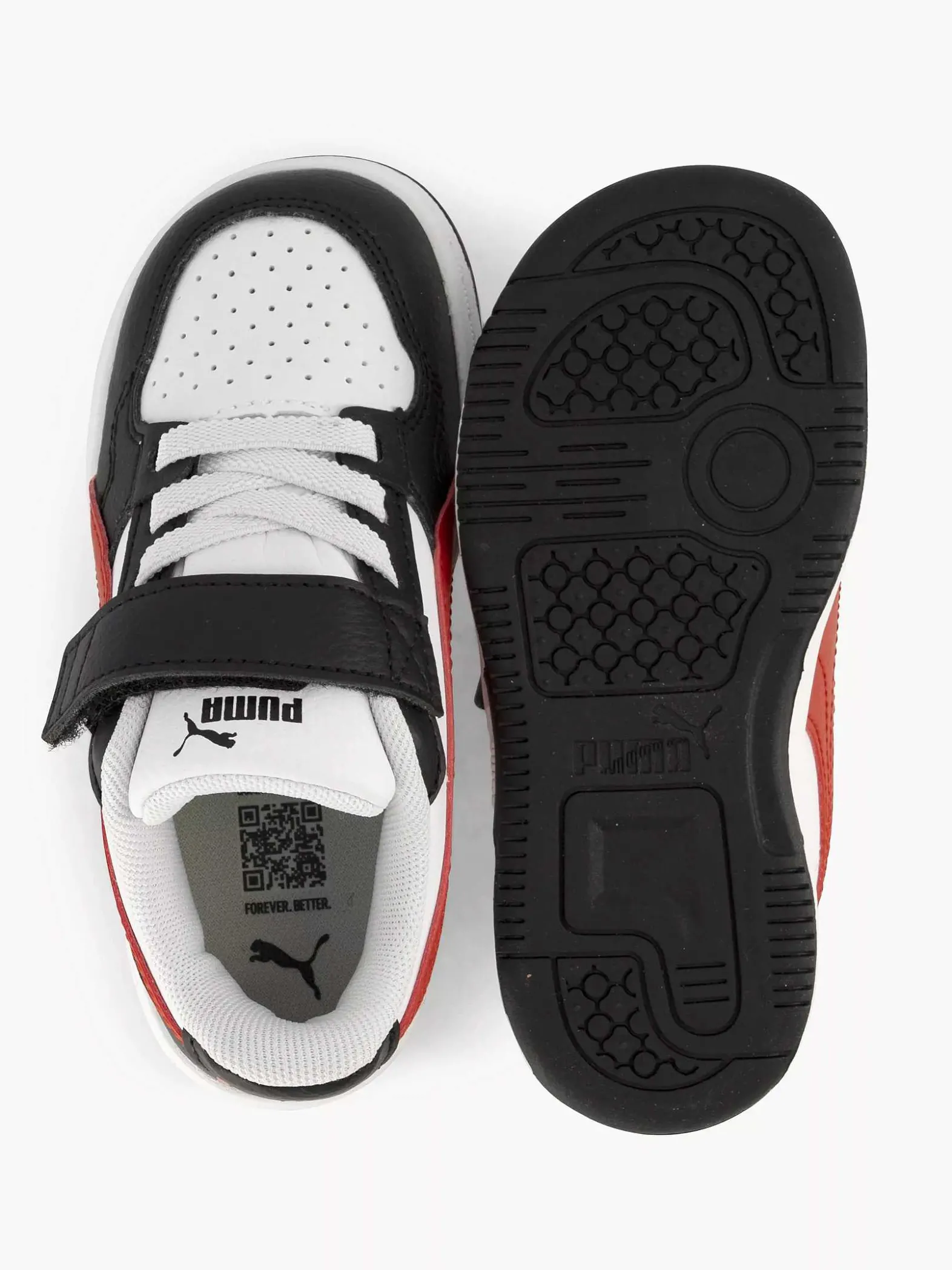Puma Zwarte Reb-L Sneaker-Kinderen Babyschoenen