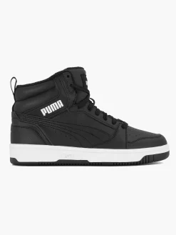 Puma Zwarte Rebound V6 Mid Wtr Jr-Kinderen Jongensschoenen