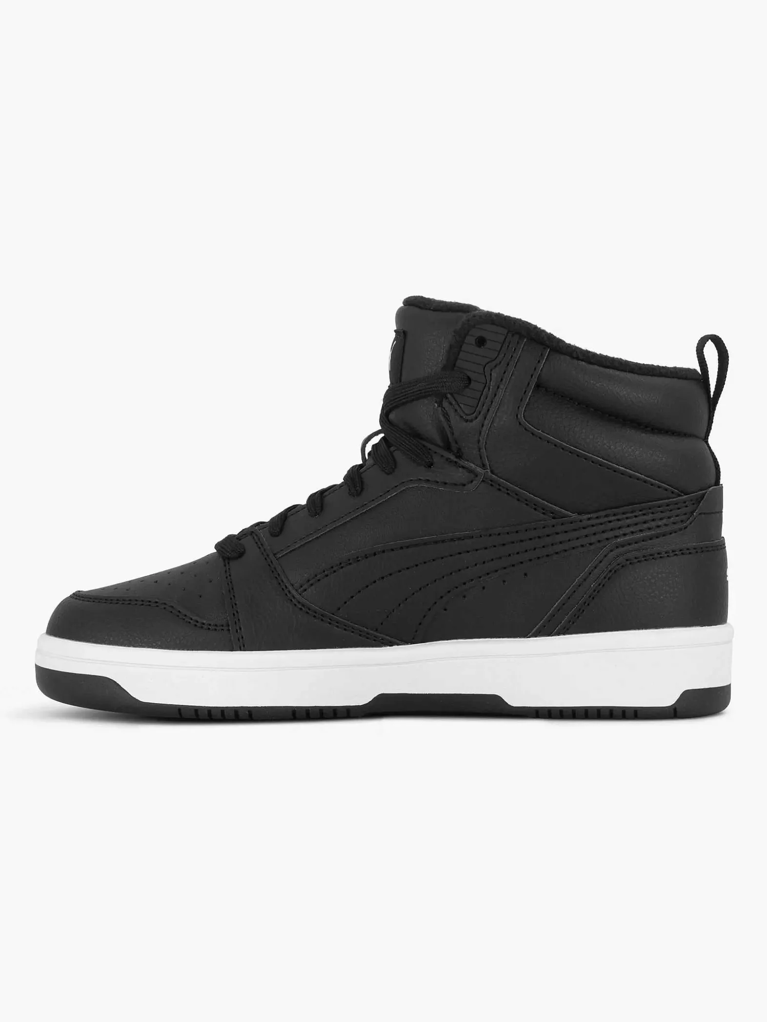 Puma Zwarte Rebound V6 Mid Wtr Jr-Kinderen Jongensschoenen
