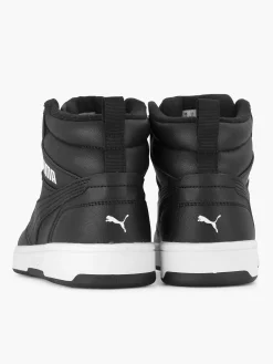 Puma Zwarte Rebound V6 Mid Wtr Jr-Kinderen Jongensschoenen