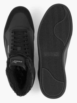 Puma Zwarte Shuffle Mid Fur-Heren Sneakers