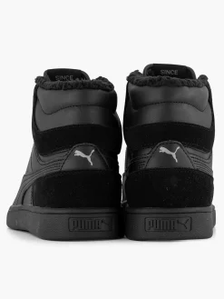 Puma Zwarte Shuffle Mid Fur-Heren Sneakers