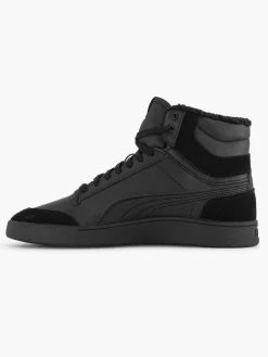 Puma Zwarte Shuffle Mid Fur-Heren Sneakers