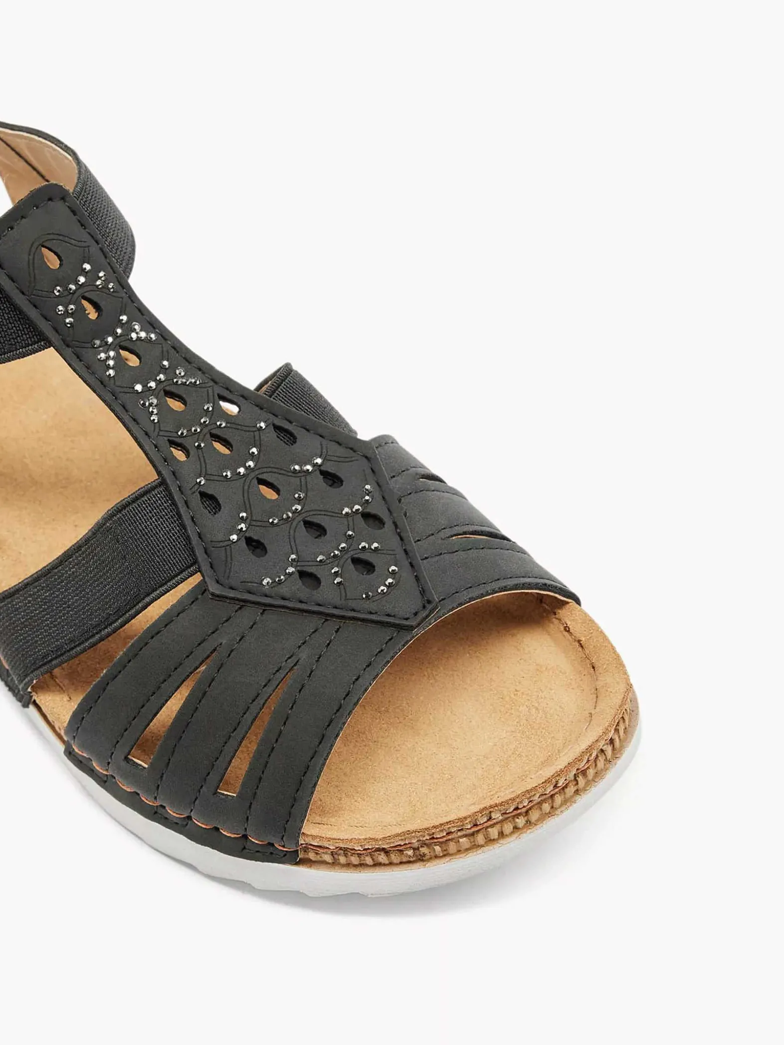 Easy Street Zwarte Sandaal-Dames Comfort Schoenen