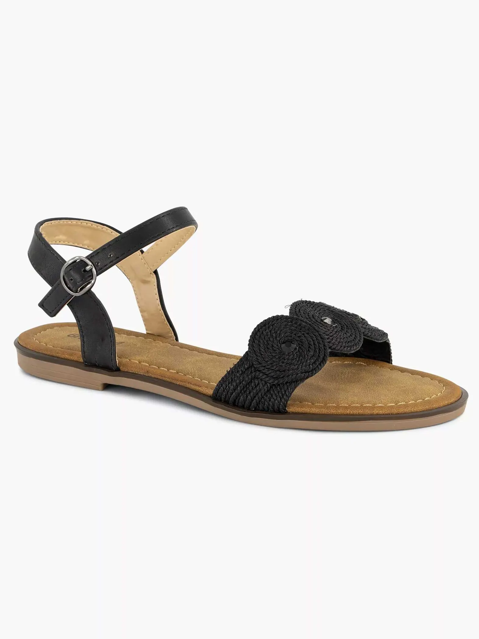 Graceland Zwarte Sandaal-Dames Sandalen