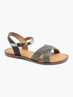 Graceland Zwarte Sandaal-Dames Sandalen