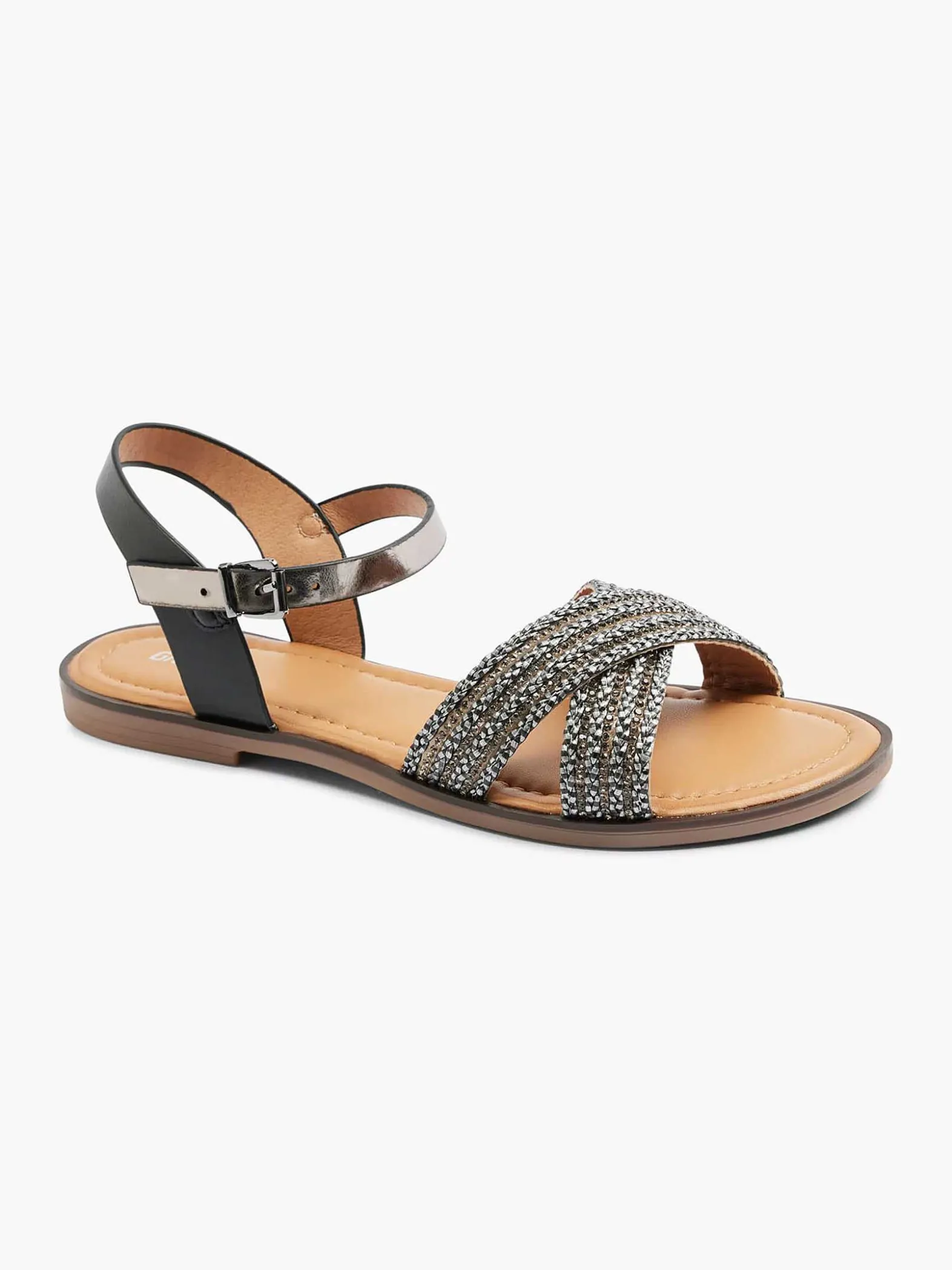 Graceland Zwarte Sandaal-Dames Sandalen