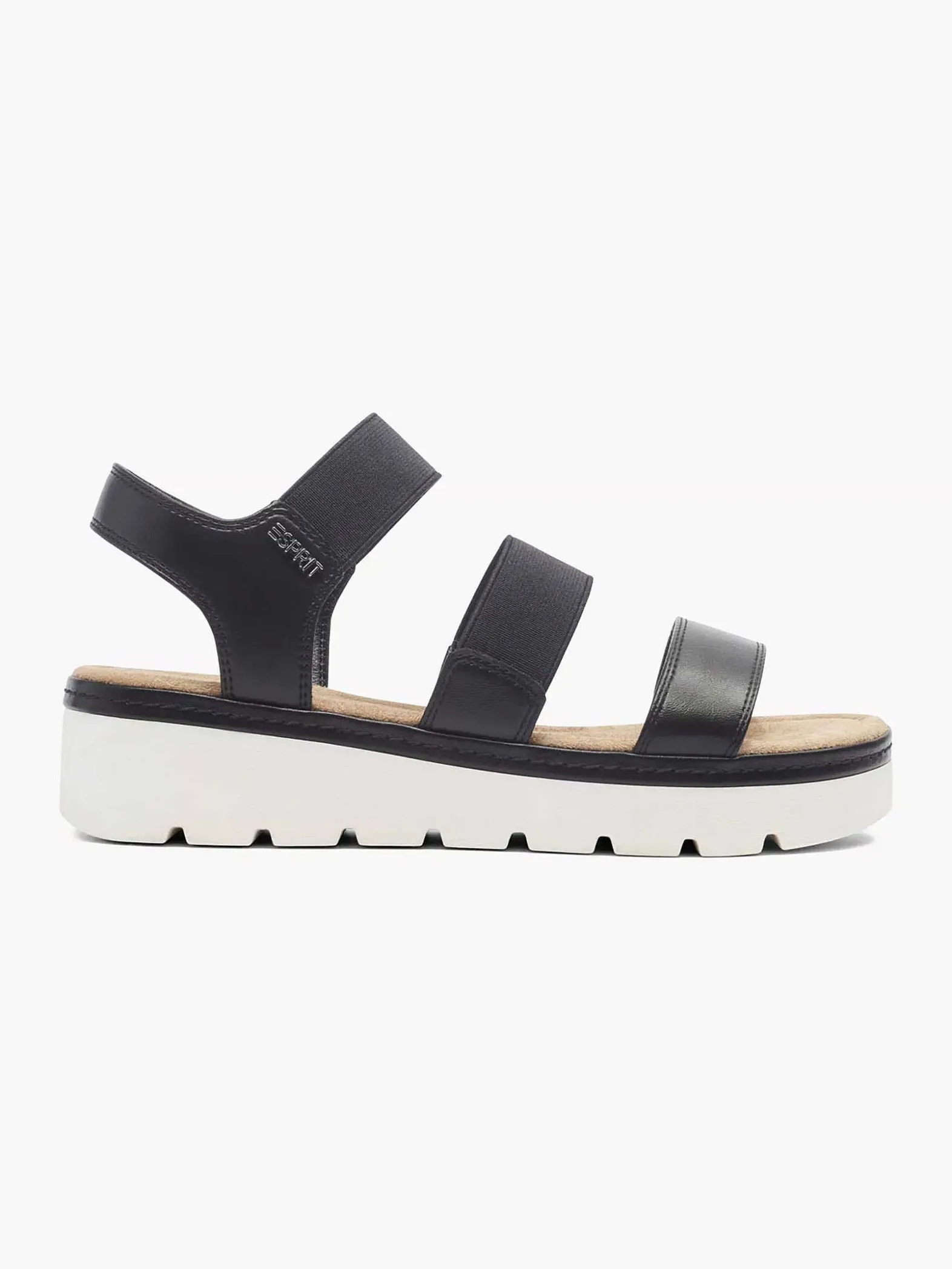 Esprit Zwarte Sandaal Elastisch-Dames Sandalen