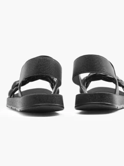 Graceland Zwarte Sandaal Gevlochten-Dames Sandalen