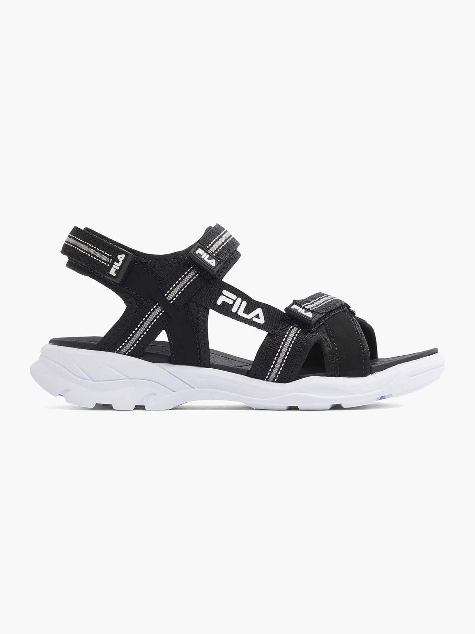 FILA Zwarte Sandaal Klittenband-Kinderen Jongensschoenen