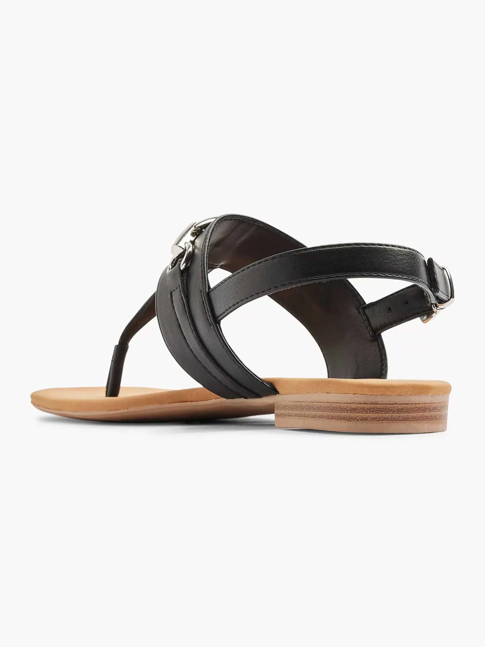 Graceland Zwarte Sandaal Sierketting-Dames Sandalen
