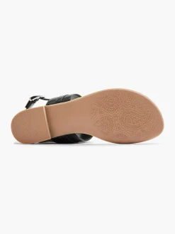 Graceland Zwarte Sandaal Sierketting-Dames Sandalen