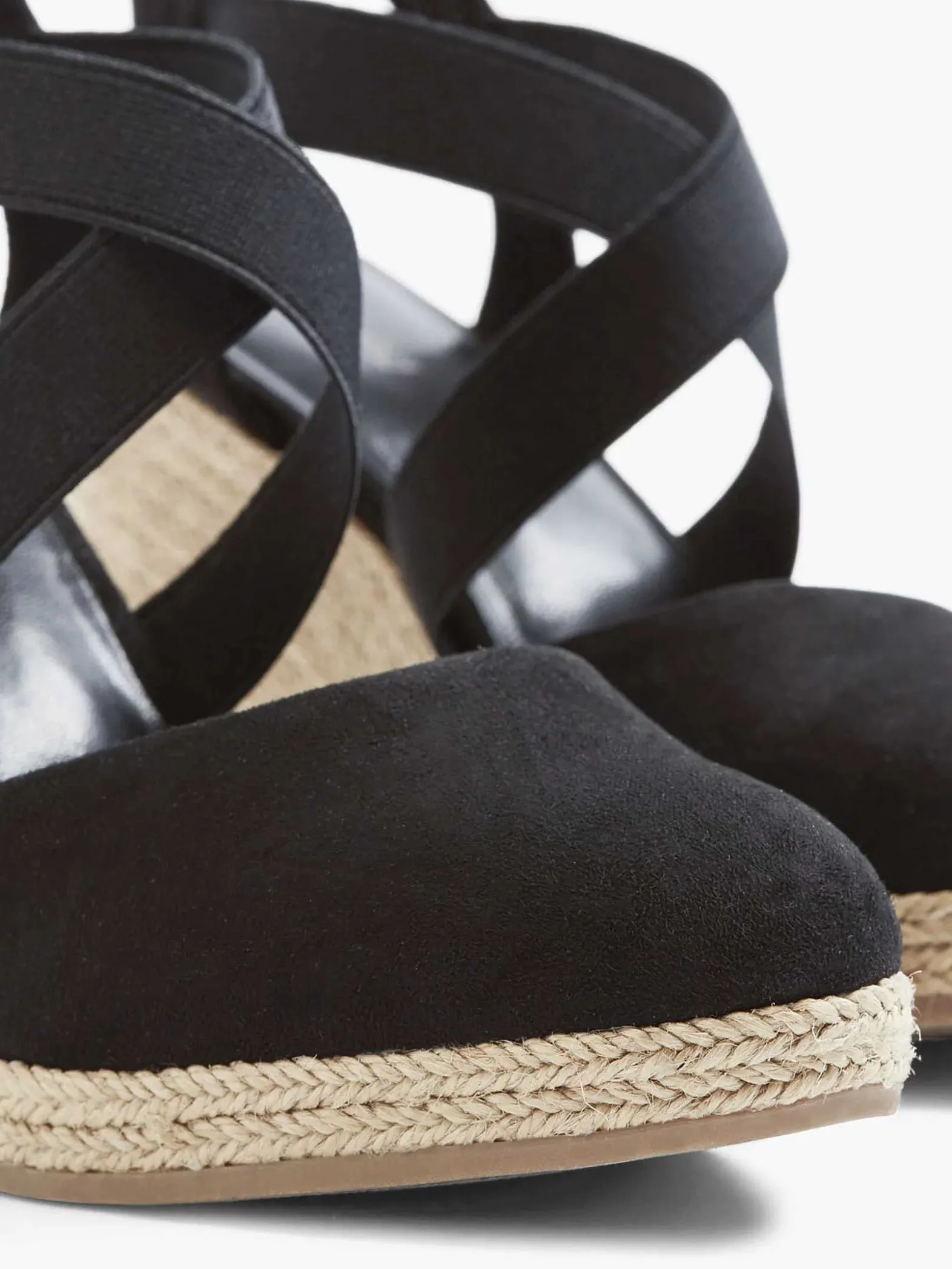 Graceland Zwarte Sandaal Sleehak-Dames Sandalen