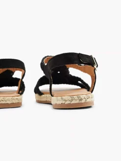 Graceland Zwarte Sandaal Touw-Dames Sandalen