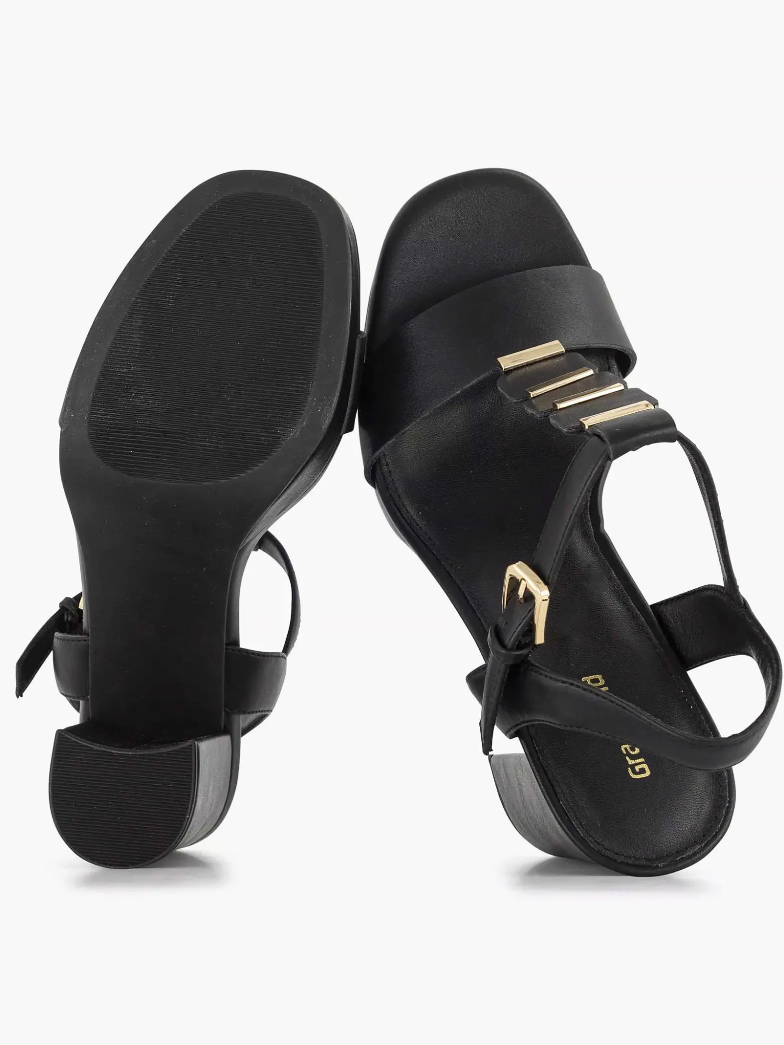 Graceland Zwarte Sandalette-Dames Sandalen