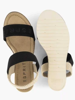 Esprit Zwarte Sandalette Sleehak-Dames Sandalen