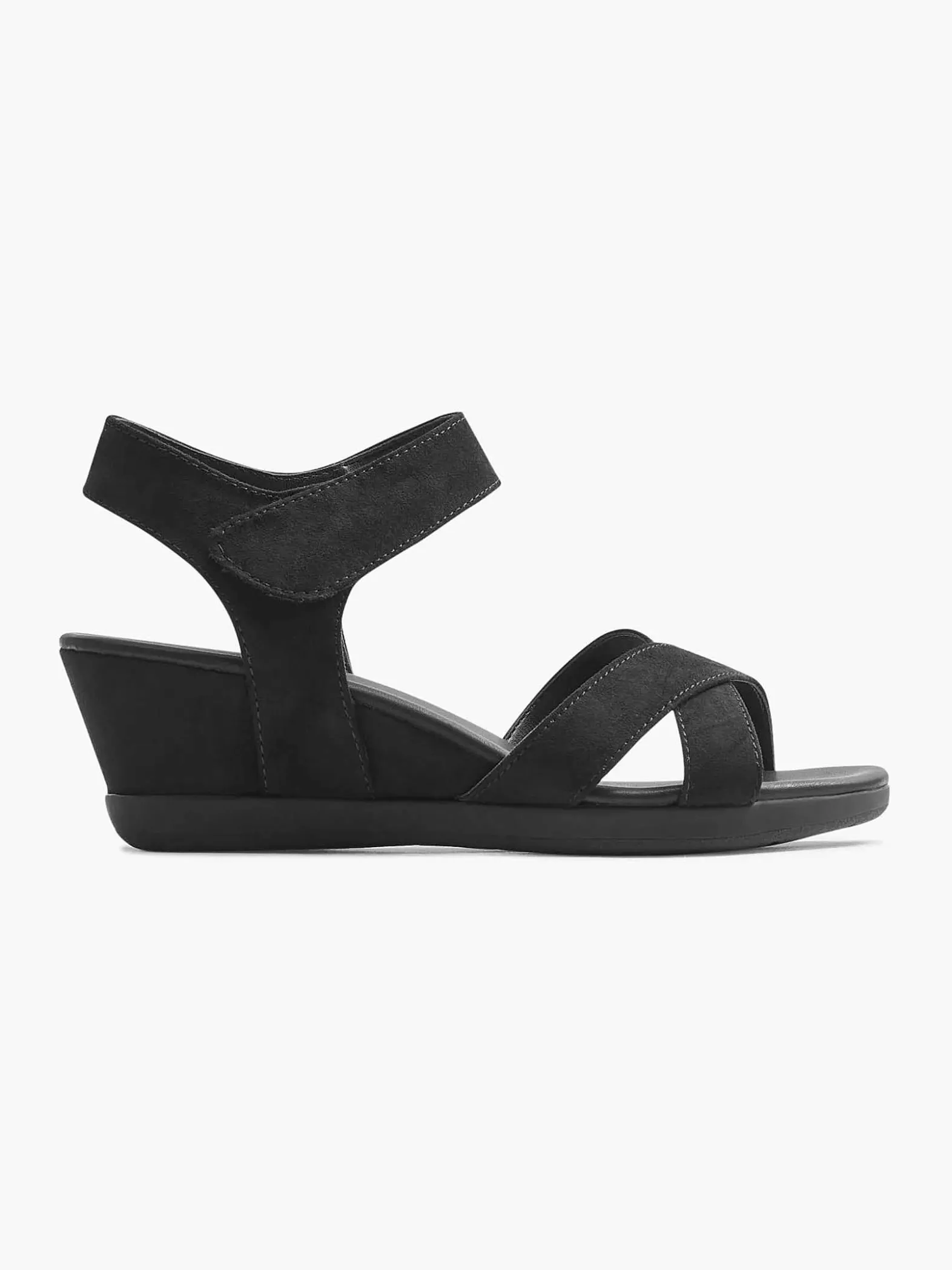 Graceland Zwarte Sandalette Sleehak-Dames Sandalen