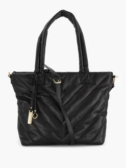 Graceland Zwarte Schoudertas Doorgestikt-Dames Online Exclusive Accessoires