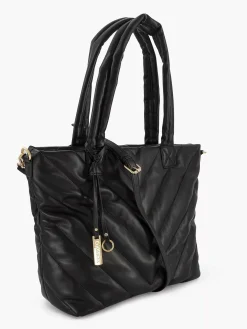 Graceland Zwarte Schoudertas Doorgestikt-Dames Online Exclusive Accessoires