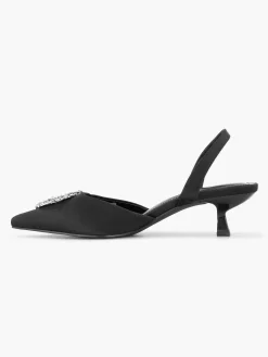 Graceland Zwarte Slingback Steentjes-Dames Pumps