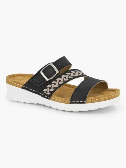Easy Street Zwarte Slipper-Dames Slippers