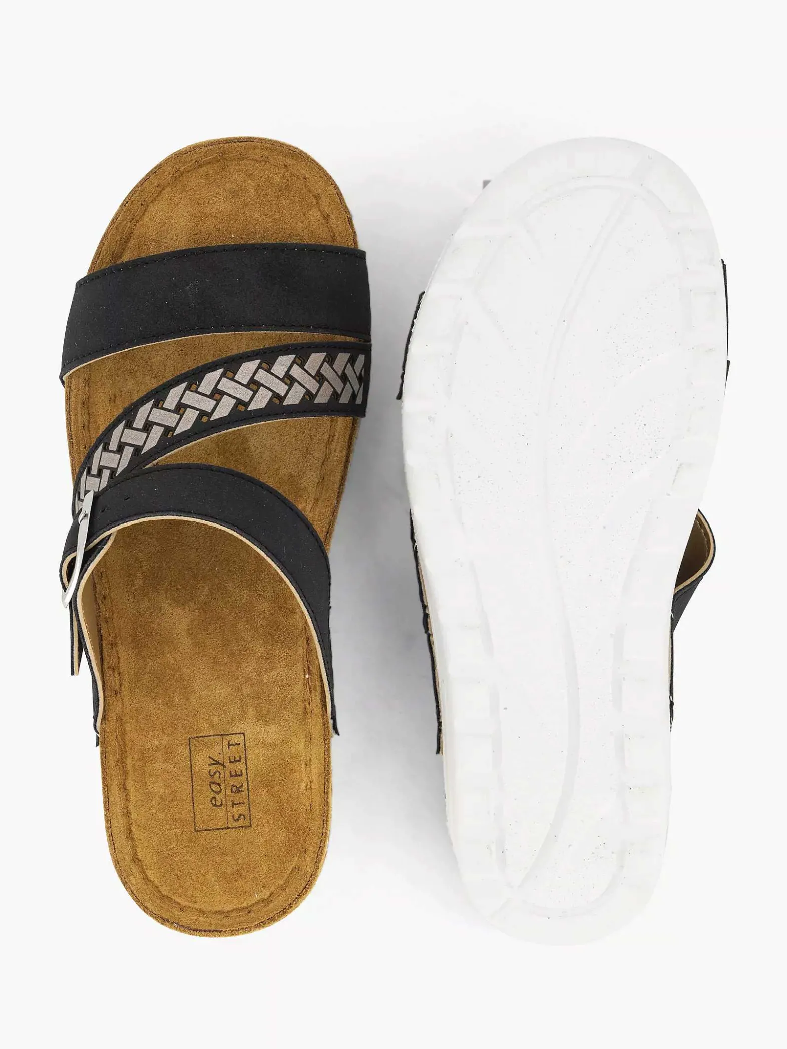 Easy Street Zwarte Slipper-Dames Slippers