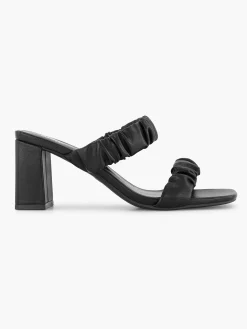 Oxmox Zwarte Slipper Hak-Dames Sandalen