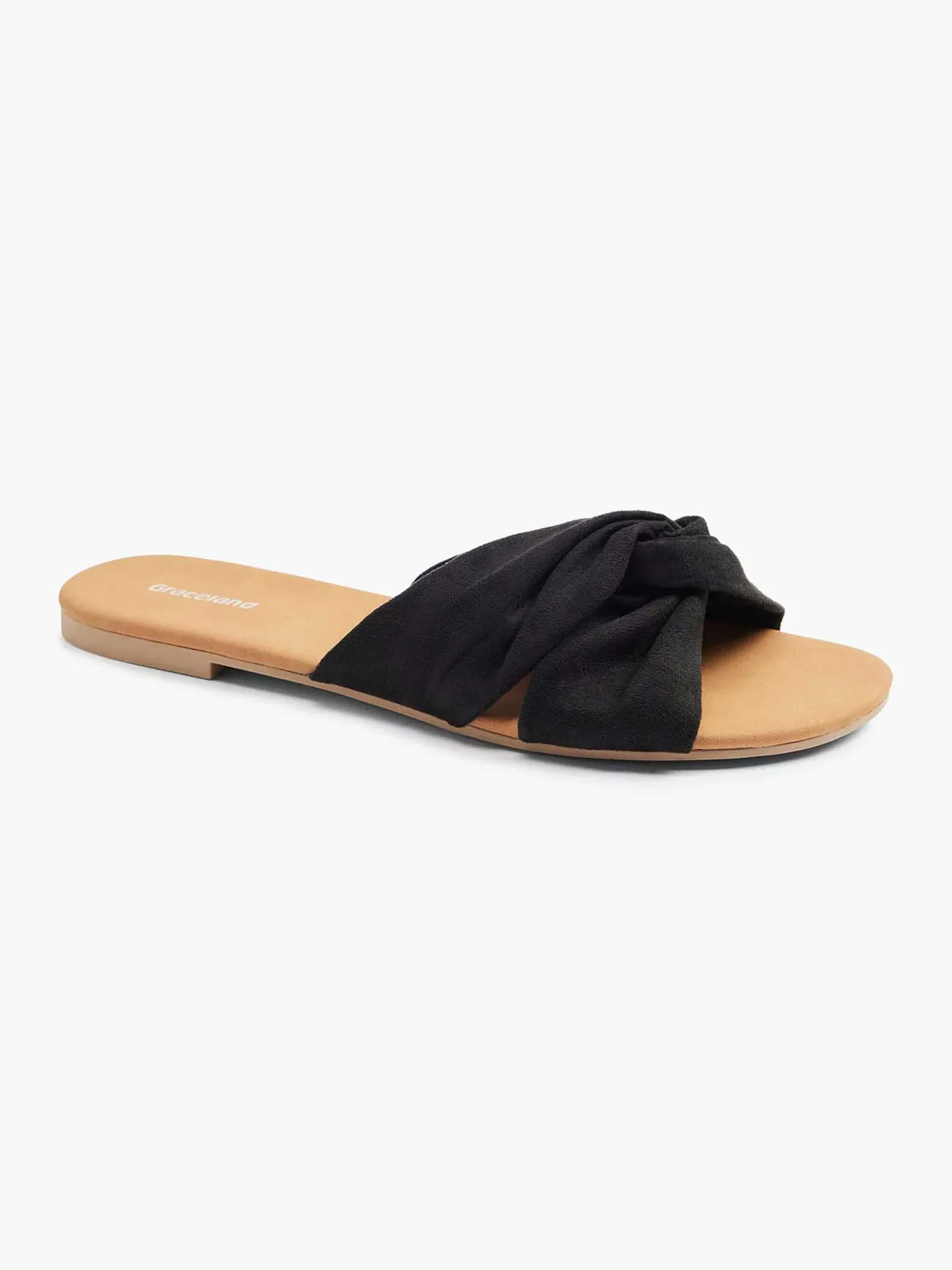 Graceland Zwarte Slipper Knoop-Dames Slippers