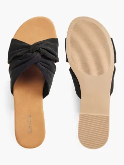 Graceland Zwarte Slipper Knoop-Dames Slippers
