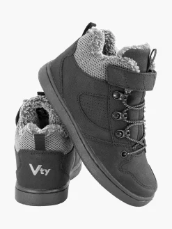 Vty Zwarte Sneaker Gevoerd-Kinderen Jongensschoenen
