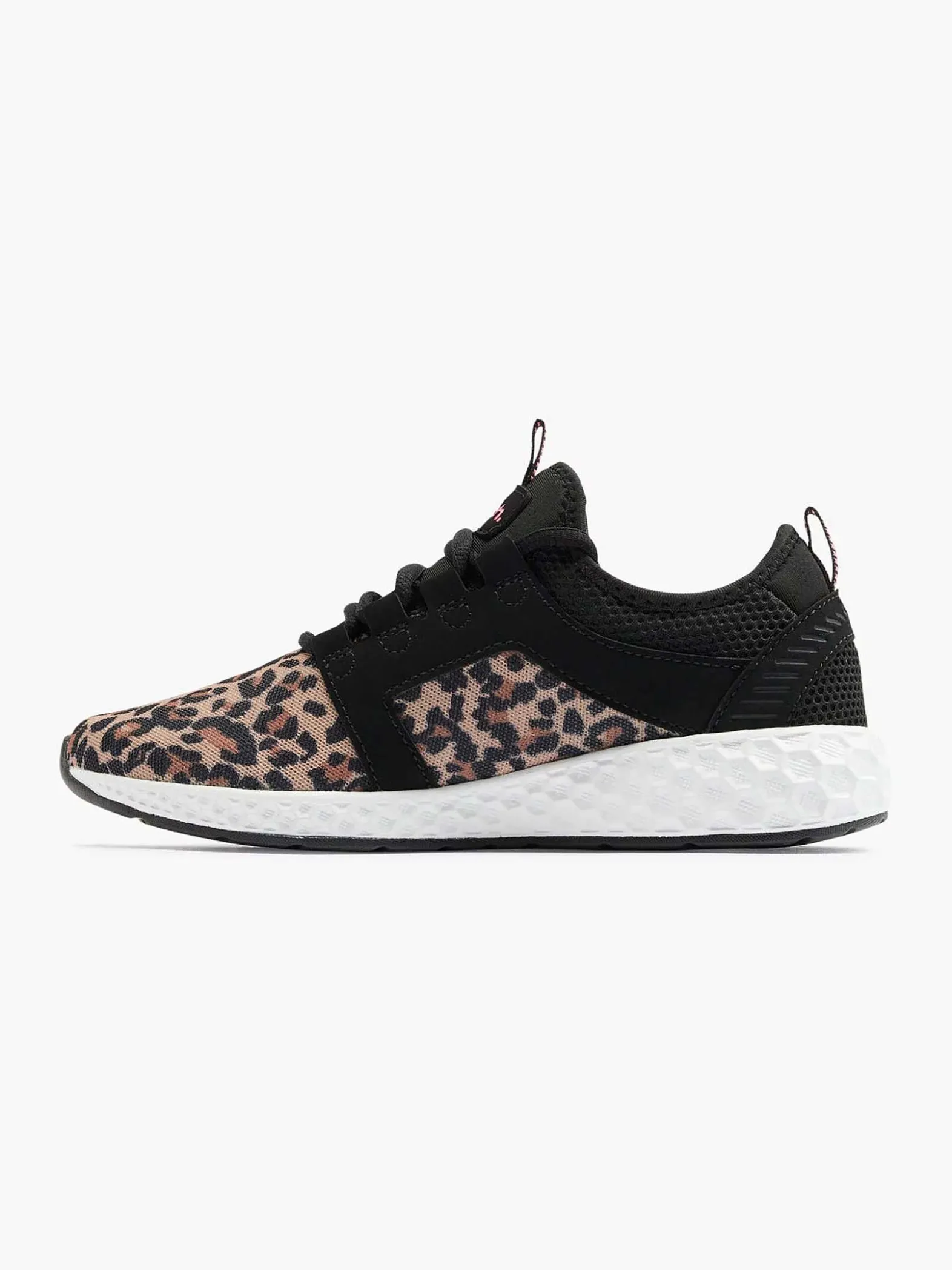 Bench Zwarte Sneaker Panterprint-Dames Sneakers