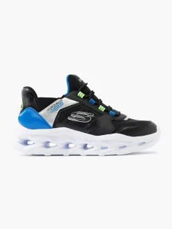 Skechers Zwarte Sneaker Swift Fit - Hands Free Lichtjes-Kinderen Babyschoenen