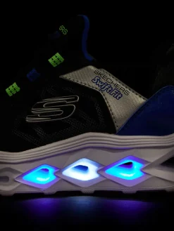 Skechers Zwarte Sneaker Swift Fit - Hands Free Lichtjes-Kinderen Babyschoenen