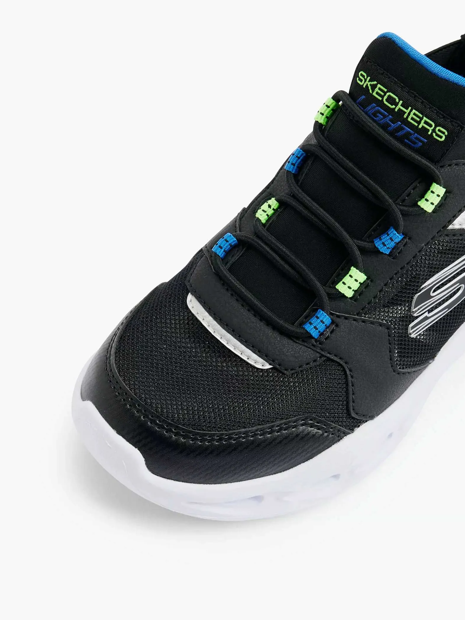 Skechers Zwarte Sneaker Swift Fit - Hands Free Lichtjes-Kinderen Jongensschoenen