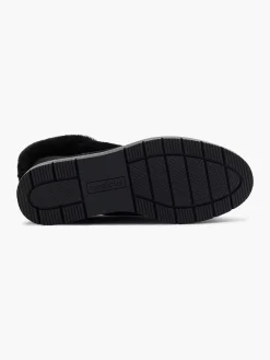 Medicus Zwarte Suede Comfort Enkelboot Gevoerd-Dames Comfort Schoenen