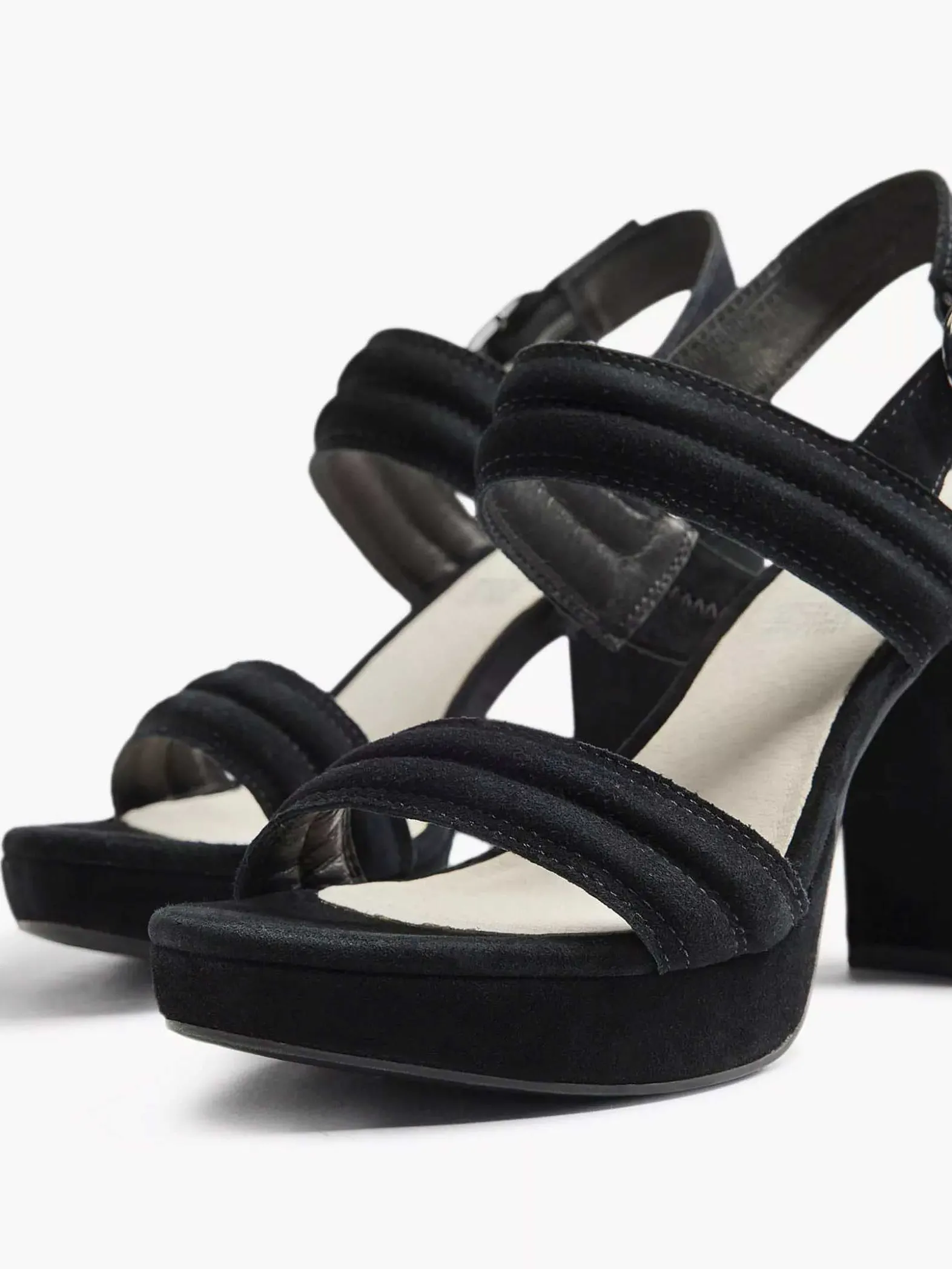 5th Avenue Zwarte Suede Sandalette-Dames Sandalen