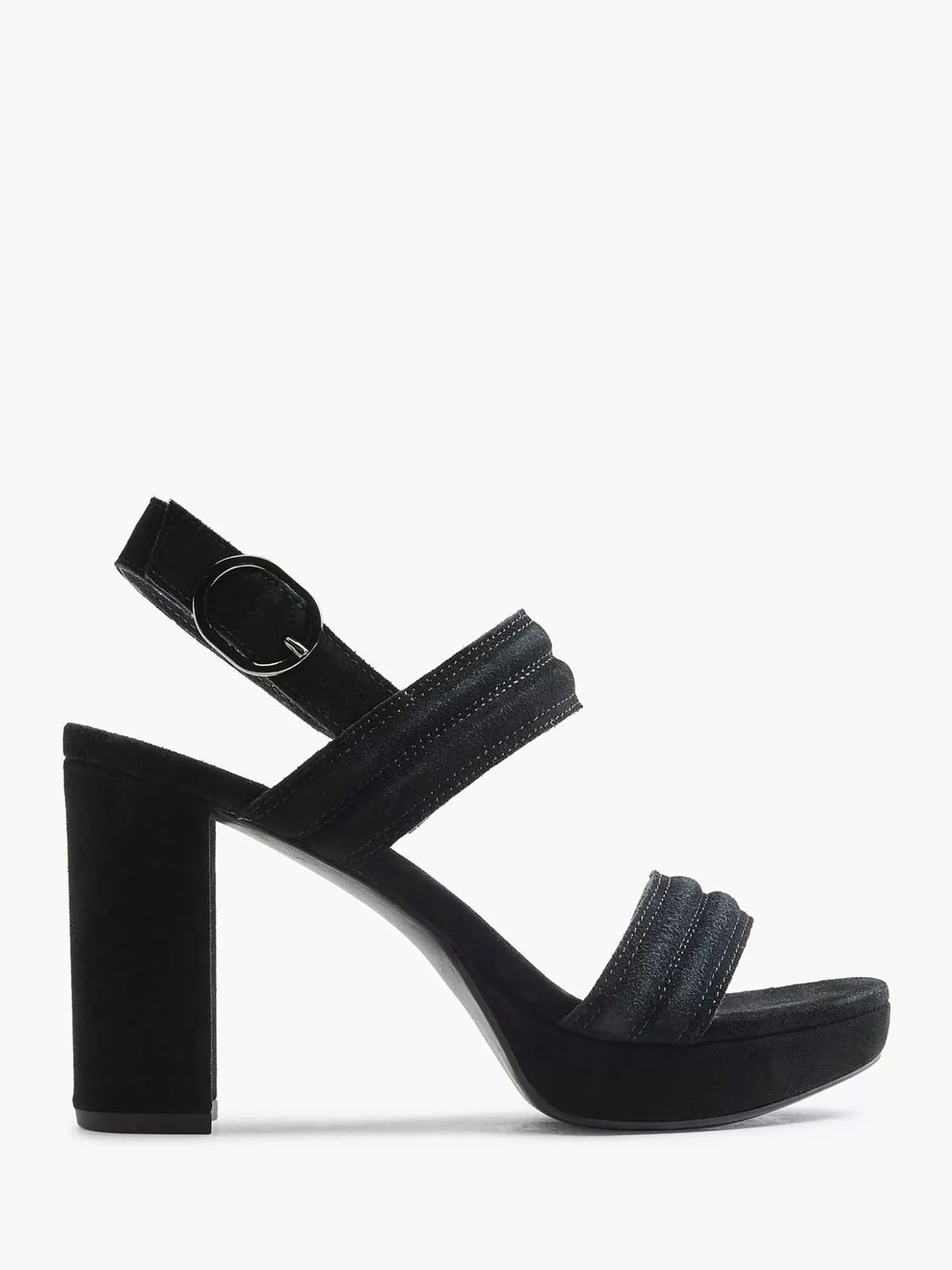 5th Avenue Zwarte Suede Sandalette-Dames Sandalen