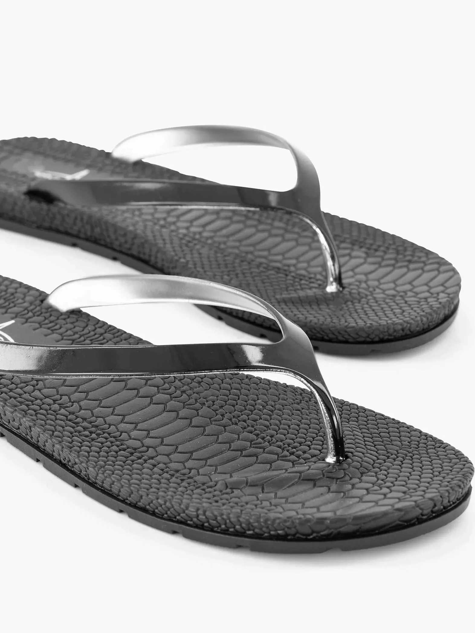 Blue Fin Zwarte Teenslipper-Dames Slippers