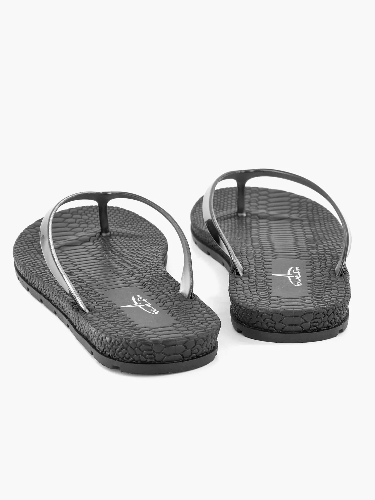 Blue Fin Zwarte Teenslipper-Dames Slippers