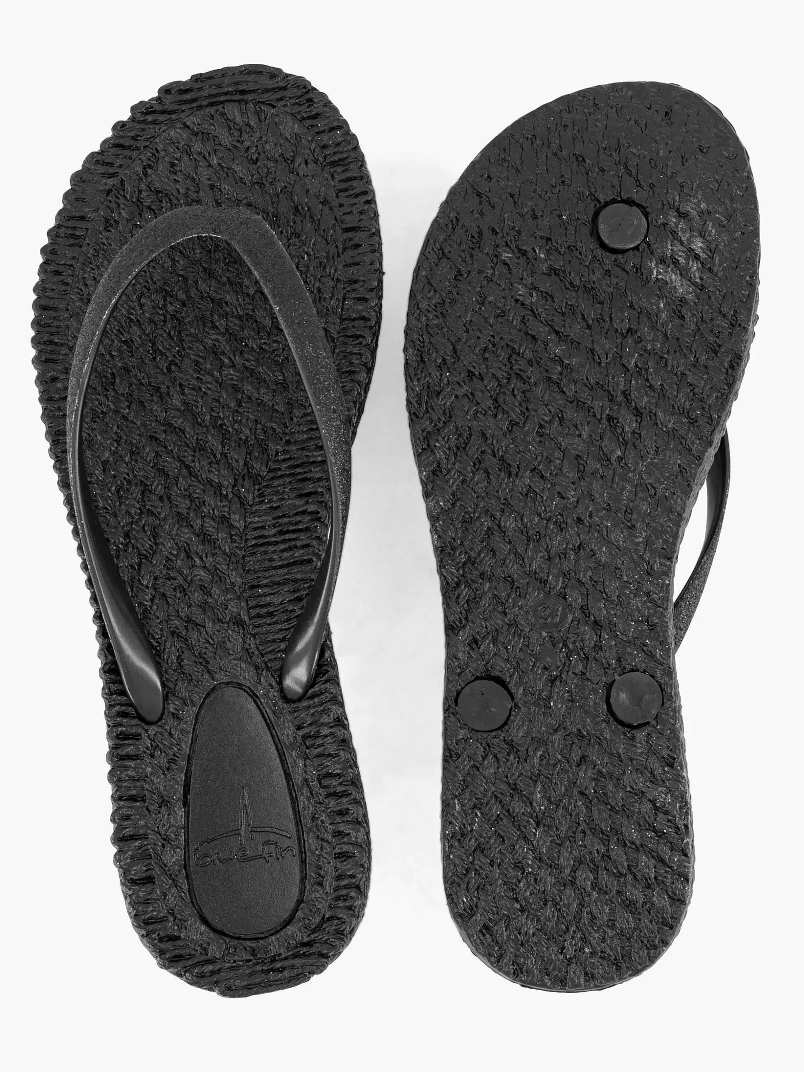 Blue Fin Zwarte Teenslipper-Dames Slippers