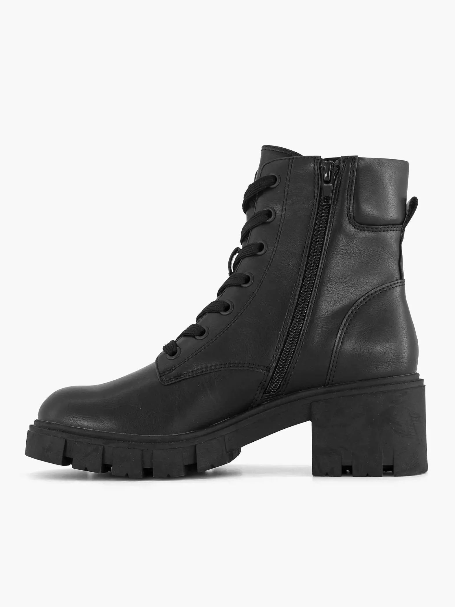 Graceland Zwarte Veterboot-Dames Enkellaarzen & Boots