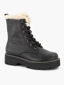 Oxmox Zwarte Veterboot-Kinderen Babyschoenen