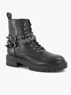 Graceland Zwarte Veterboot-Dames Enkellaarzen & Boots