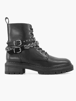 Graceland Zwarte Veterboot-Dames Enkellaarzen & Boots