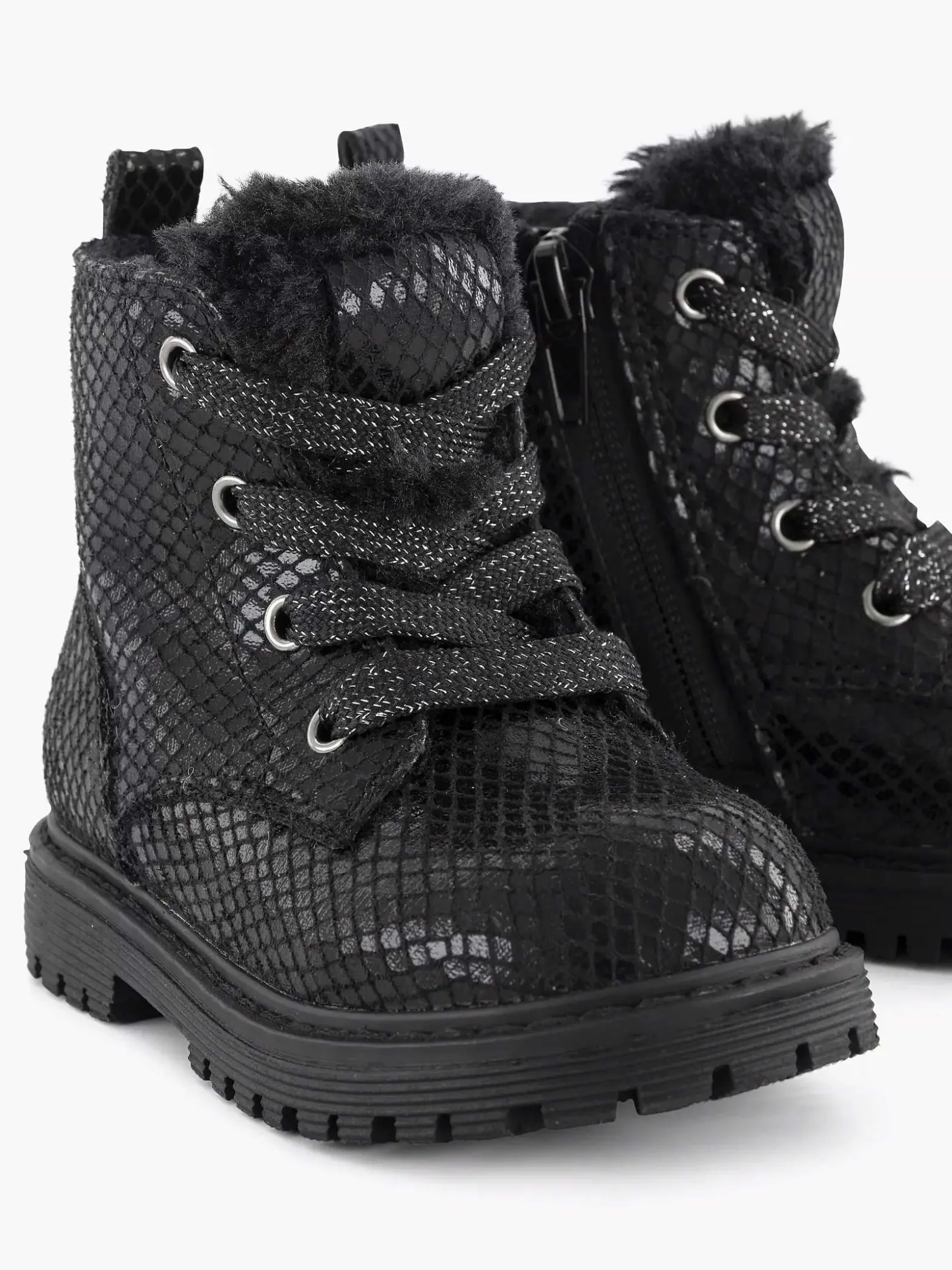 Graceland Zwarte Veterboot-Kinderen Babyschoenen