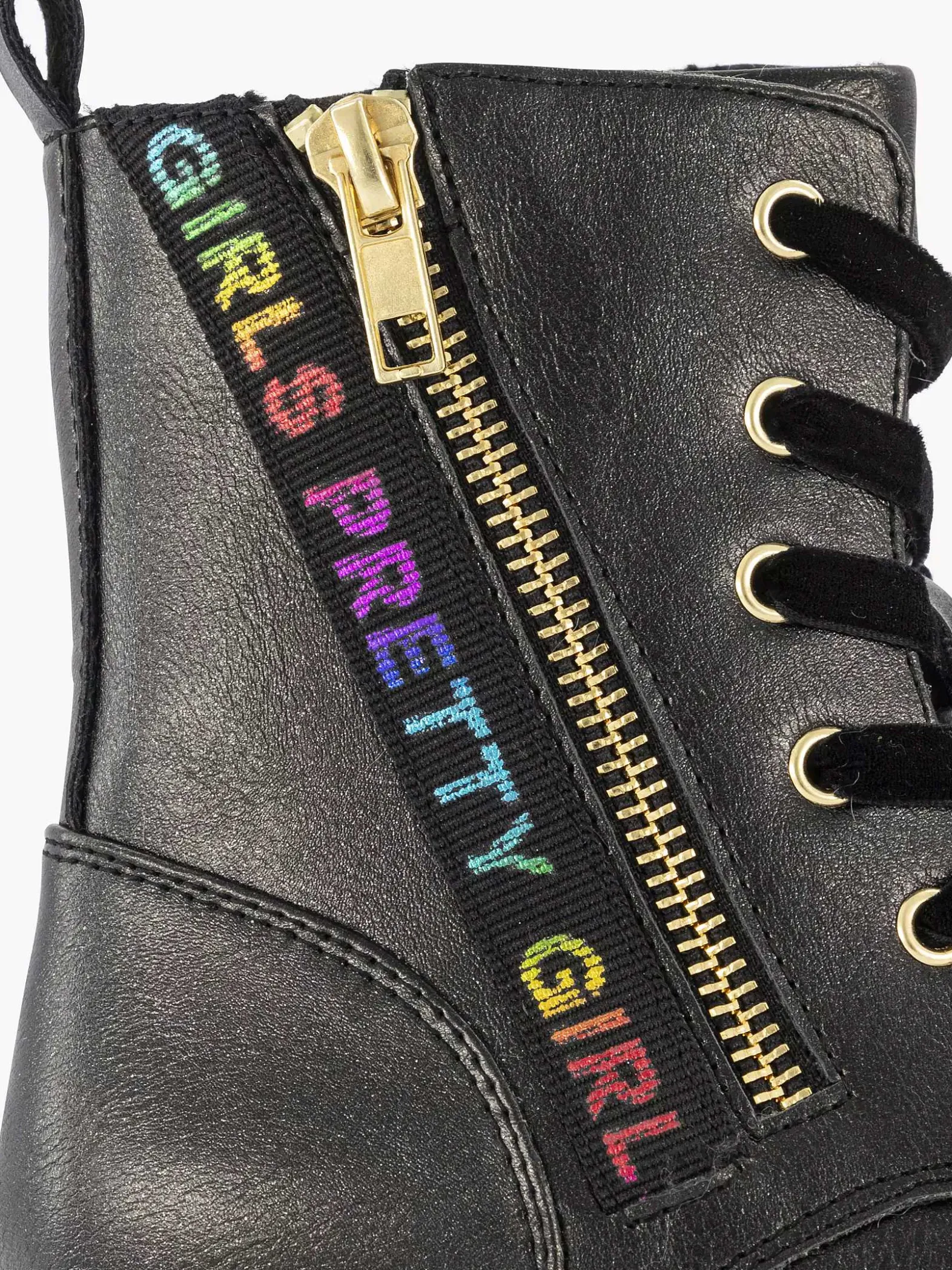 Graceland Zwarte Veterboot-Kinderen Jongensschoenen